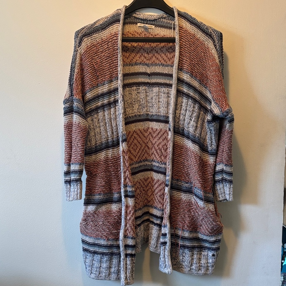 American Eagle Outfitters Multicolor Striped Cardigan